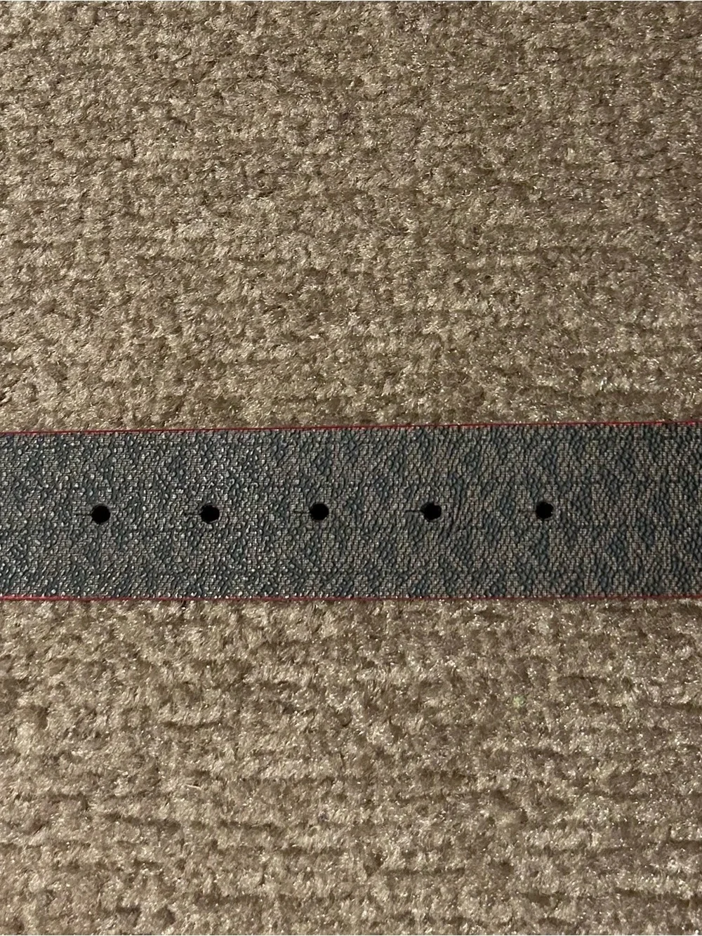 Michael Kors Reversible Red and Black Logo Buckle Belt